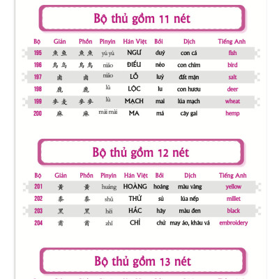 Combo 4 sách: Bộ 3 tập Siêu Trí Nhớ Chữ Hán + 5099 Từ Vựng HSK1 – HSK6 Từ Điển Tam Ngữ Anh – Trung – Việt 