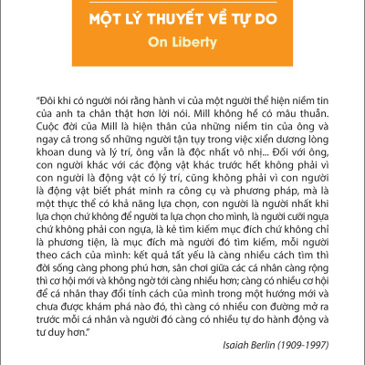 MỘT LÝ THUYẾT VỀ TỰ DO (On Liberty) - John Stuart Mill - Phạm Nguyên Trường dịch - (bìa mềm)