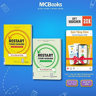 Sách - Restart Your English - Yêu Lại Từ Đầu Tiếng Anh - More Expression + Traveling Abroad - Combo 2 Cuốn - MCBooks
