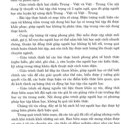 Kỹ Năng Biên Phiên Dịch Trung - Việt, Việt - Trung Thực Chiến - HA