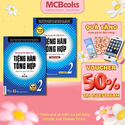 Sách - Tiếng Hàn Tổng Hợp Dành Cho Người Việt Nam - Sơ Cấp 2 - Sách Bài Học + Bài Tập - Bản Đen Trắng - MCBooks