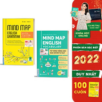 Combo Mindmap English Vocabulary và Mindmap English Grammar - PHIÊN BẢN ĐẶC BIỆT 2022 - Kèm khóa học chi tiết