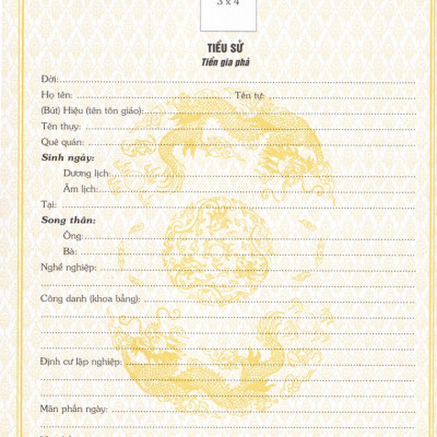 Gia Phả Dòng Tộc (Bìa Cứng) + Kèm Văn khấn, Ghi chép Lưu trữ Gia Nhân Dòng Họ, Gia Phả Tổ Tiên 