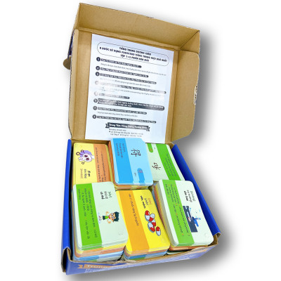 Flashcard Tiếng Trung Hán Ngữ 1 + 2 - Bộ Thẻ Học Từ Vựng Tiếng Trung Cầm Tay - Phạm Dương Châu (Phiên bản có hình ảnh,màu sắc,câu chuyện)