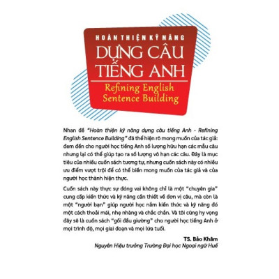 Hoàn thiện kỹ năng dựng câu Tiếng Anh - TH160