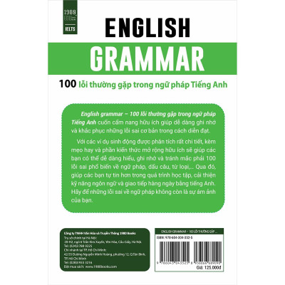 English Grammar - 100 Lỗi Thường Gặp Trong Ngữ Pháp Tiếng Anh - Bản Quyền