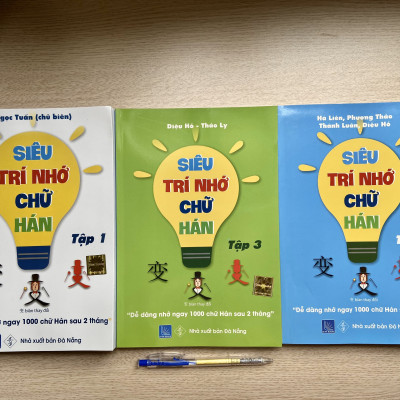 Combo 4 sách: Bộ 3 tập Siêu Trí Nhớ Chữ Hán + 5099 Từ Vựng HSK1 – HSK6 Từ Điển Tam Ngữ Anh – Trung – Việt 