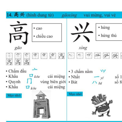 Siêu trí nhớ chữ Hán phiên bản mới (In màu, có Audio nghe, hướng dẫn viết từng nét từng chữ) + DVD quà tặng