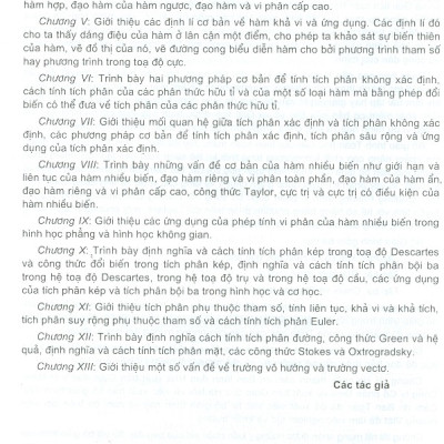 Toán Học Cao Cấp - Tập 2: Giải Tích