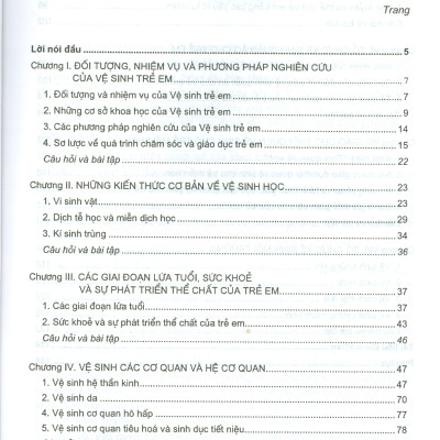 Giáo Trình Vệ Sinh Trẻ Em