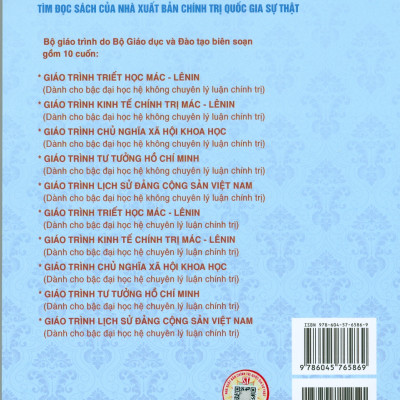 Combo 4 cuốn Giáo Trình Dành Cho Bậc Đại Học Hệ Không Chuyên Lý Luận Chính Trị: Giáo Trình Triết Học Mác – Lênin + Giáo Trình Lịch Sử Đảng Cộng Sản Việt Nam + Giáo Trình Chủ Nghĩa Xã Hội Khoa Học + Giáo Trình Tư Tưởng Hồ Chí Minh