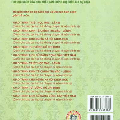 Combo 4 cuốn Giáo Trình Dành Cho Bậc Đại Học Hệ Không Chuyên Lý Luận Chính Trị: Giáo Trình Triết Học Mác – Lênin + Giáo Trình Kinh Tế Chính Trị Mác – Lênin + Giáo Trình Chủ Nghĩa Xã Hội Khoa Học + Giáo Trình Tư Tưởng Hồ Chí Minh - Bộ mới năm 2021