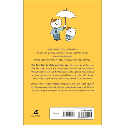 Sách - Mèo Tiên Sinh Tự Chữa Lành Cảm Xúc - Đổng Như Phong - AZ Việt Nam