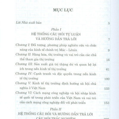 Hướng Dẫn Ôn Tập Môn Kinh Tế Chính Trị Mác - Lênin (Tài liệu ôn tập dựa theo Giáo trình Kinh tế Chính trị Mác - Lênin của Bộ Giáo dục và Đào tạo hiện hành)