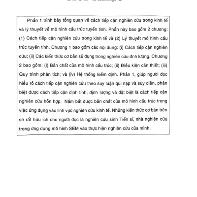 Ứng Dụng Mô Hình Cấu Trúc Tuyến Tín PLS-SEM Vào Nghiên Cứu Kinh Tế Lý Thuyết Và Thực Tiễn_KT