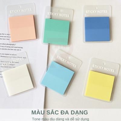 Giấy note trong suốt / giấy ghi nhớ / Giấy ghi chú giấy nhắn TRONG SUỐT cho học sinh, văn phòng - nhiều màu/mẫu