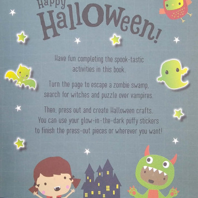 Glow In The Dark Puffy Stickers Happy Halloween!