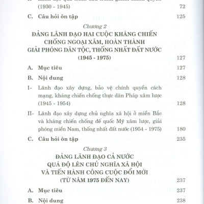 Giáo Trình Lịch Sử Đảng Cộng Sản Việt Nam (Dành Cho Bậc Đại Học Hệ Không Chuyên Lý Luận Chính Trị) - Bộ mới năm 2021