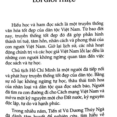Những Tấm Gương Ham Đọc Sách Và Tự Đọc Thời Đại Hồ Chí Minh 