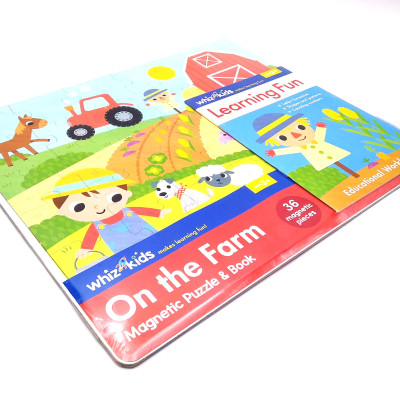 Whiz Kids Magnetic Puzzle And Book - On The Farm