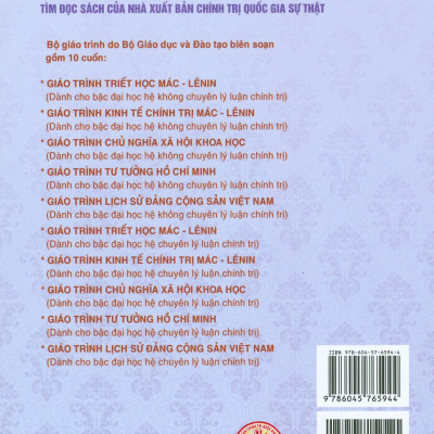 Combo 3 cuốn Giáo Trình Triết Học Mác – Lênin + Giáo Trình Kinh Tế Chính Trị Mác – Lênin + Giáo Trình Lịch Sử Đảng Cộng Sản Việt Nam (Dành Cho Bậc Đại Học Hệ Không Chuyên Lý Luận Chính Trị) – Bộ mới năm 2021