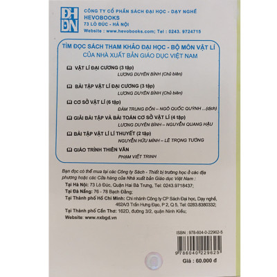 Vật Lí Đại Cương Tập 2 - Dùng Cho Các Trường Đại Học Khối Kĩ Thuật Công Nghiệp