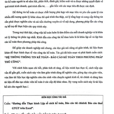 Hệ Thốnng Thông Tin Kế Toán Báo Cáo Kế Toán Theo Phương Pháp Thủ Công ( kt)