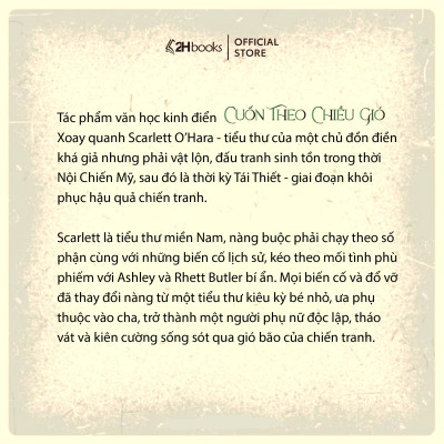 Sách Cuốn theo chiều gió bìa cứng, Tiểu thuyết kinh điển, Tiểu thuyết đạt giải Pulitzer 1937, 2HBooks