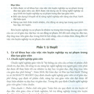 Rèn Luyện Kĩ Năng Nghiệp Vụ Sư Phạm Trong Đào Tạo Giáo Viên