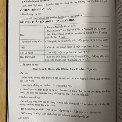 Kế hoạch bài dạy ngữ văn 11 Tập 2 - Bộ kết nối tri thức với cuộc sống