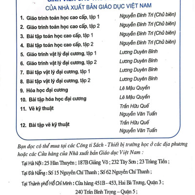 Bài tập Toán học cao cấp, tập 2 (Dùng cho sinh viên các trường Cao đẳng)