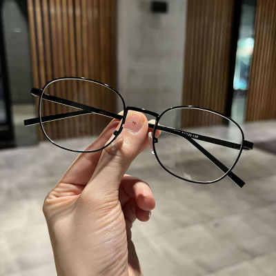 Kính Mắt vuông kim loại Korea bản dày chắc chắn cho nam nữ