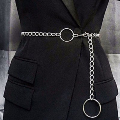 Thắt lưng xích belt xích vòng tròn lớn retro phong cách Âu Mỹ cá tính