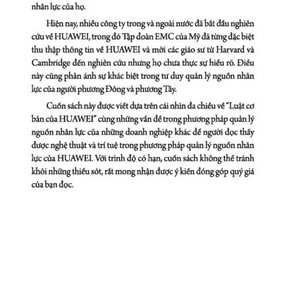 Sách - Tinh Hoa Quản Lý Nguồn Nhân Lực Huawei