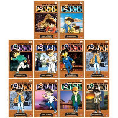Combo Manga - Thám Tử Lừng Danh Conan: Tập 91 - 100 (Bộ 10 Tập)