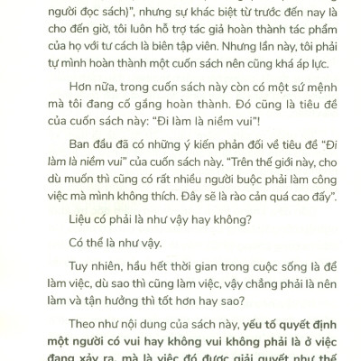 Đi Làm Là Niềm Vui - Thay Quan Điểm, Đổi Tương Lai