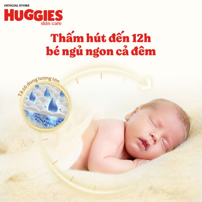 Dùng Kèm Tã Vải Tam Giác - Mẫu mới tặng thêm 6 Miếng- Miếng Lót Sơ Sinh Huggies NB1 108 miếng - Cho Bé Dưới 5kg - HSD luôn mới