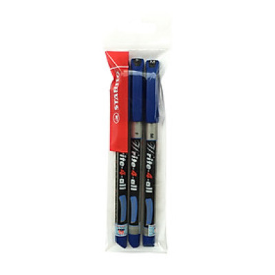 Bộ 3 Bút kỹ thuật STABILO Write-4-All PERMANENT M/F/S màu đen (AP-BK3) - Đỏ