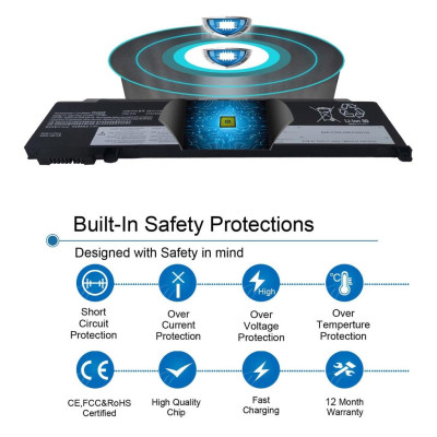 Pin Tương Thích Cho Laptop Lenovo T460S T470S 00Hw024 00Hw025 01Av405 01Av406- 24Wh - Hàng Nhập Khẩu New Seal TEEMO PC TEBAT1318