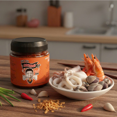 Sốt Trộn Sa Tế Tôm CayTeDai X1 Chuẩn Vị Đậm Đà, Gia Vị Tuyển Chọn - Sốt Trộn Ăn Liền Lâm Vlog Caytedai Trộn Món Gì Cũng Hợp