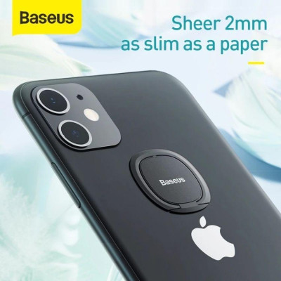 Nhẫn, giá đỡ Baseus Invisible Phone Ring Holder vô hình mỏng 2.1 mm SUYB- hàng chính hãng