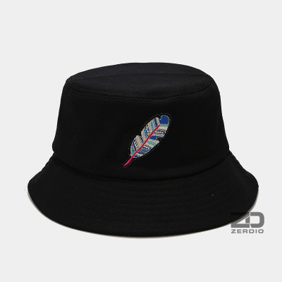 Nón bucket rộng vành thêu họa tiết nổi, cotton cao cấp cho cả nam và nữ