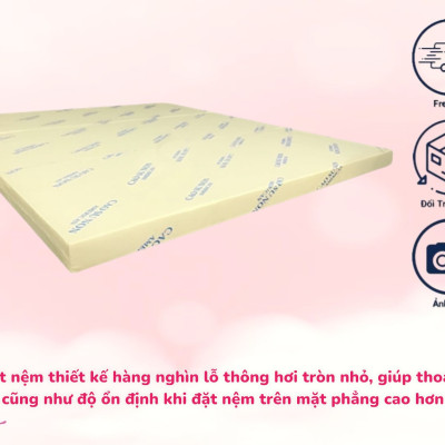 Nệm Cao Su Non American Dày 10cm Thẳng Hoặc Gấp 3 Đủ Size 
