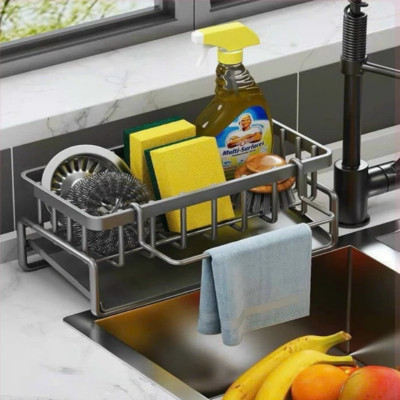 Kệ Để Đồ Rửa Chén Bát Cao Cấp Thép Carbon Dày Dặn Phủ Sơn Tĩnh Điện Chống Rỉ Sét, Chắc Chắn Có Giá Nghiêng Thoát Nước  - HÀNG CHÍNH HÃNG MINIIN