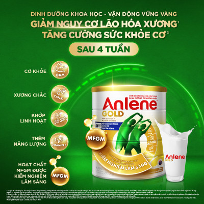Sữa Bột Anlene Gold Hương Vanilla (Hộp giấy 1200g)