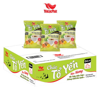 (Thùng 30 gói) - Cháo Tổ Yến Chay Nấm Hương Yến Lộc Phát - Ăn liền - Gói 50g