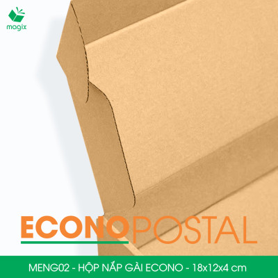 MENG02 - 18x12x4 cm - 60 Hộp carton nắp gài đóng hàng giá rẻ, hộp gói hàng, hộp quà thời trang