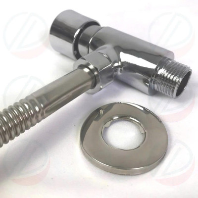 Van Bồn Tiểu Nam Xả Tiểu Nhấn Inox Phủ Crome Bóng - Kiểu ống xả thẳng, tự ngắt tiết kiệm nước