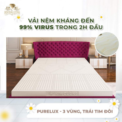 Nệm Cao Su Thiên Nhiên Kim Cương Purelux- 3’Zone