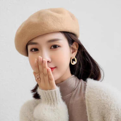 Nón bere mũ beret nữ len thời trang Hàn Quốc dona21120704
